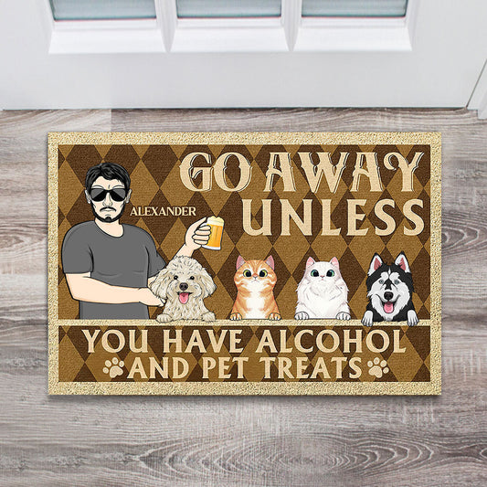 Go Away - Personalized Dog Doormat