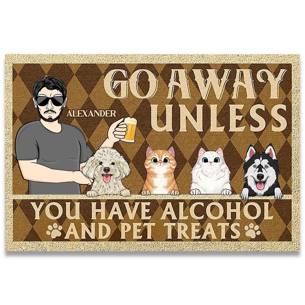 Go Away - Personalized Dog Doormat