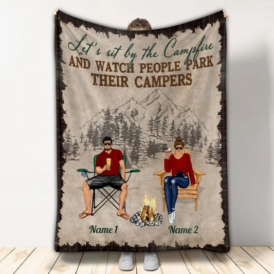 Couverture de camping personnalisée pour couple - Idéale pour les couples en camping