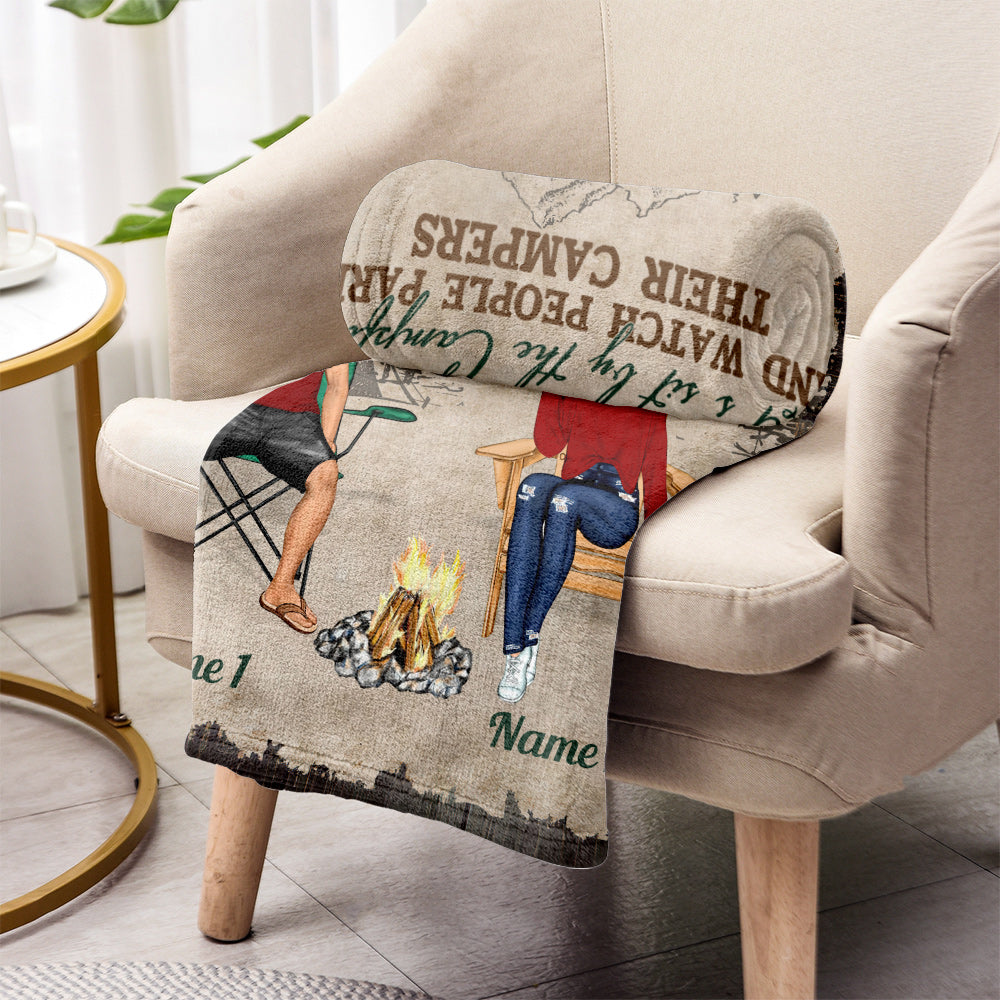 Couverture de camping personnalisée pour couple - Idéale pour les couples en camping
