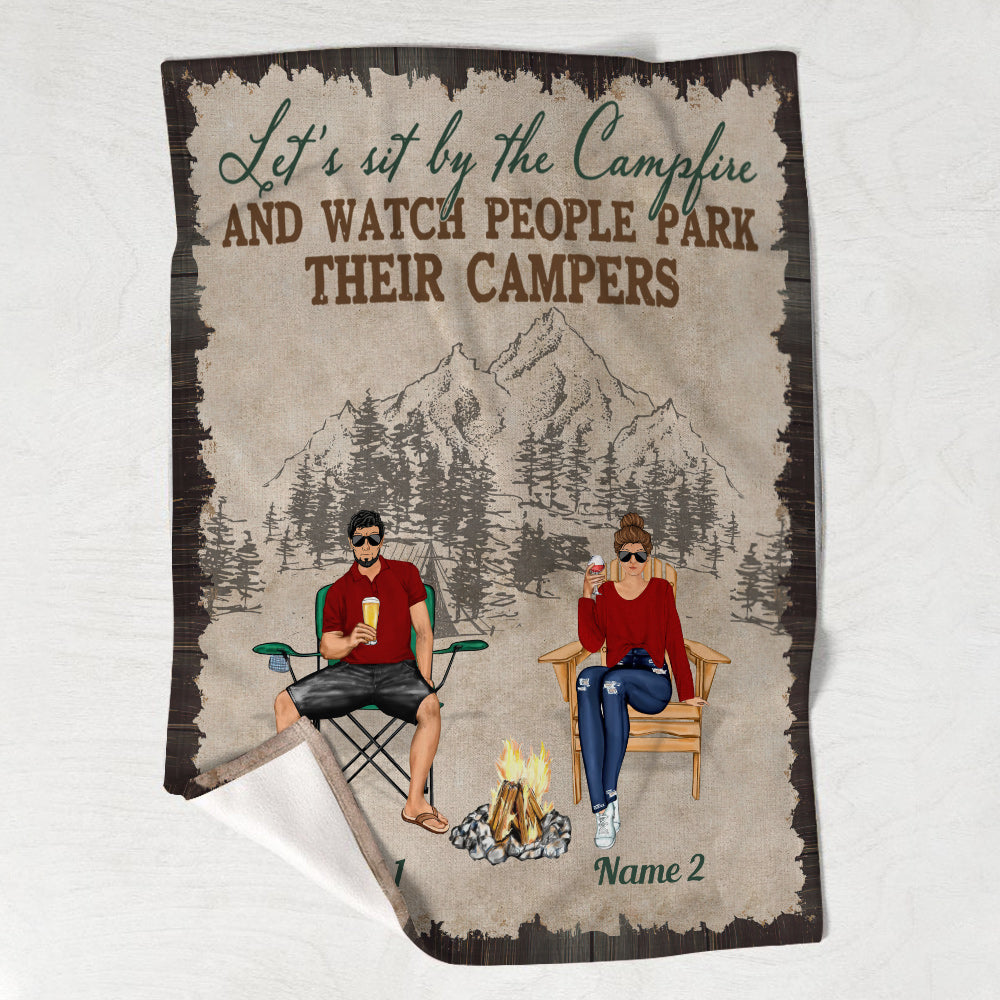 Couverture de camping personnalisée pour couple - Idéale pour les couples en camping