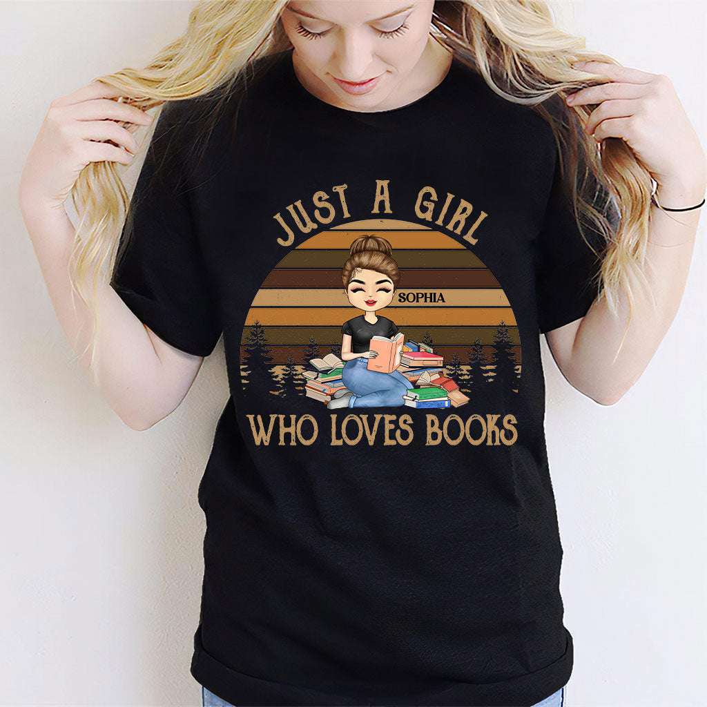 Juste une fille qui aime les livres - T-shirt et sweat à capuche personnalisés sur le thème des livres