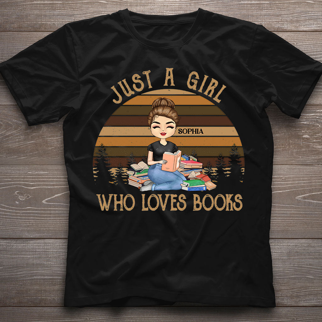 Juste une fille qui aime les livres - T-shirt et sweat à capuche personnalisés sur le thème des livres
