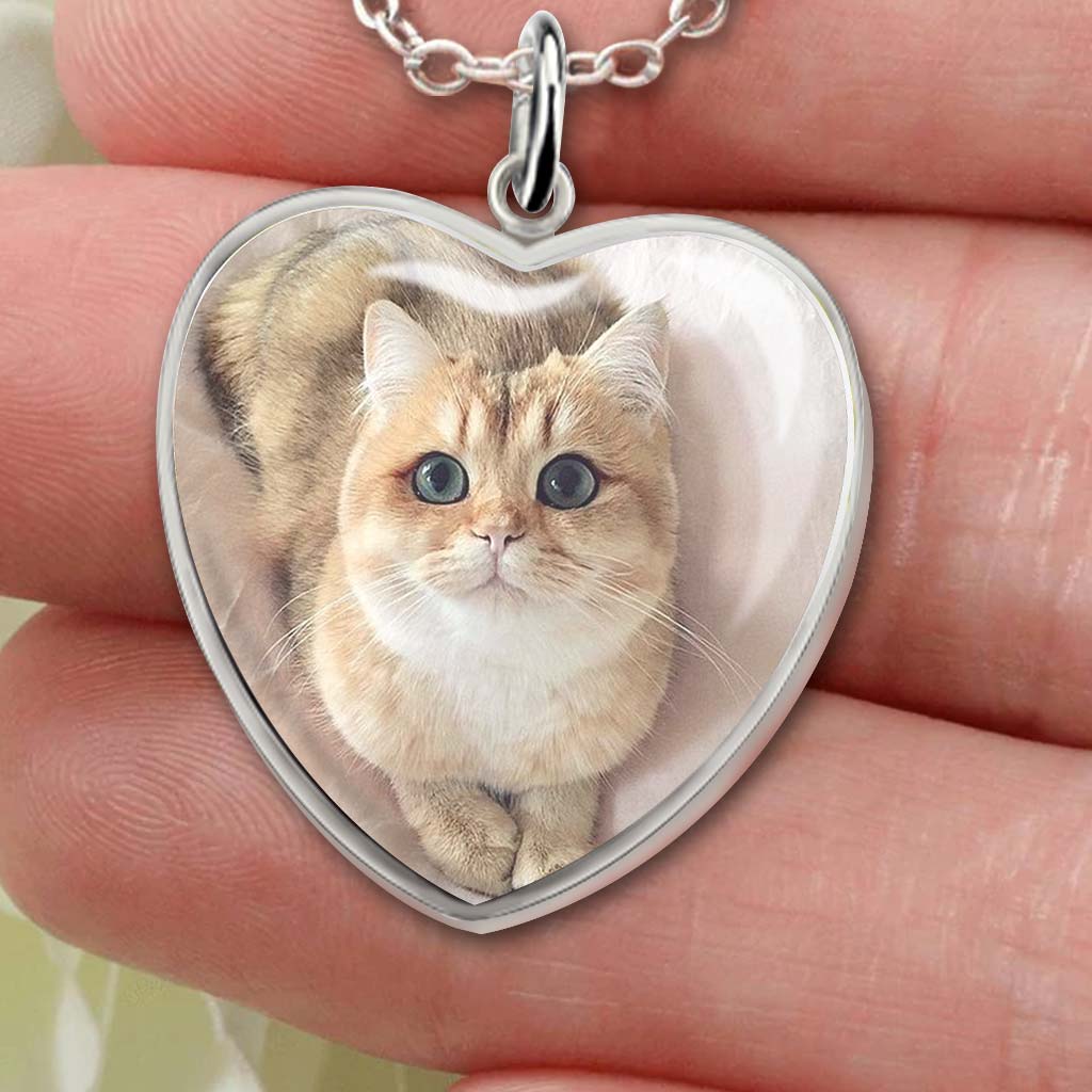 Ne pleure pas pour moi, maman - Collier pendentif chat en forme de cœur personnalisé pour la fête des mères