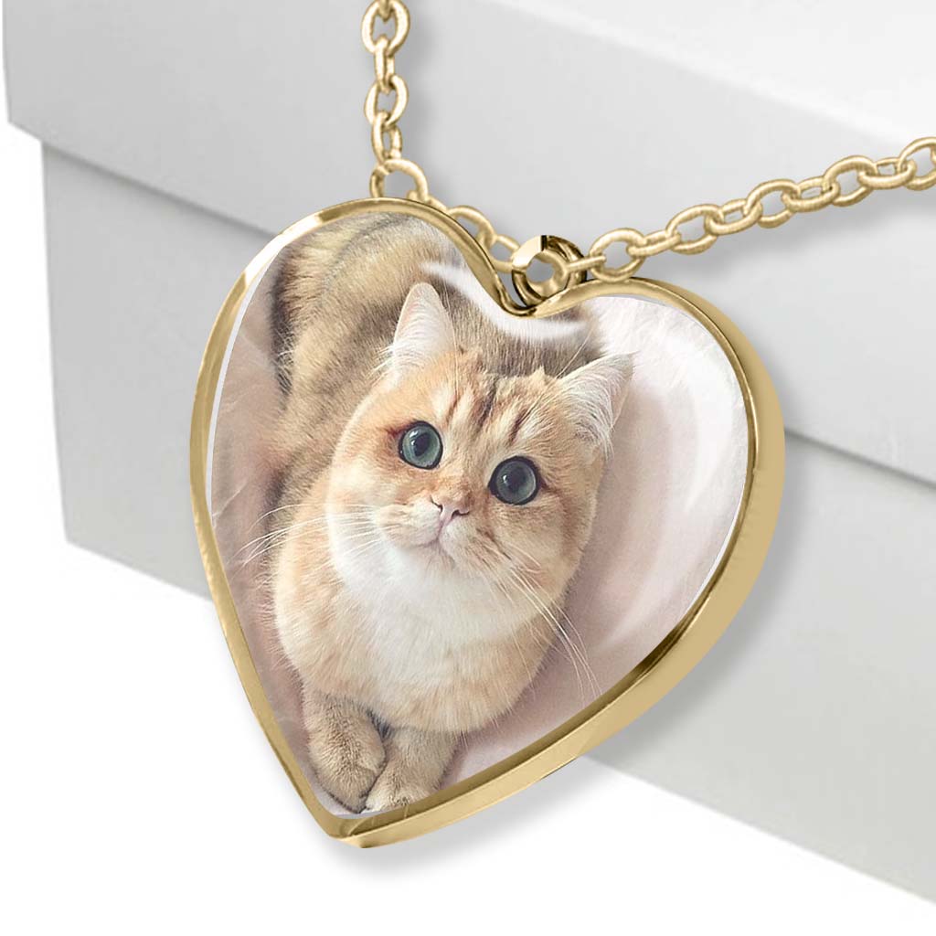 Ne pleure pas pour moi, maman - Collier pendentif chat en forme de cœur personnalisé pour la fête des mères