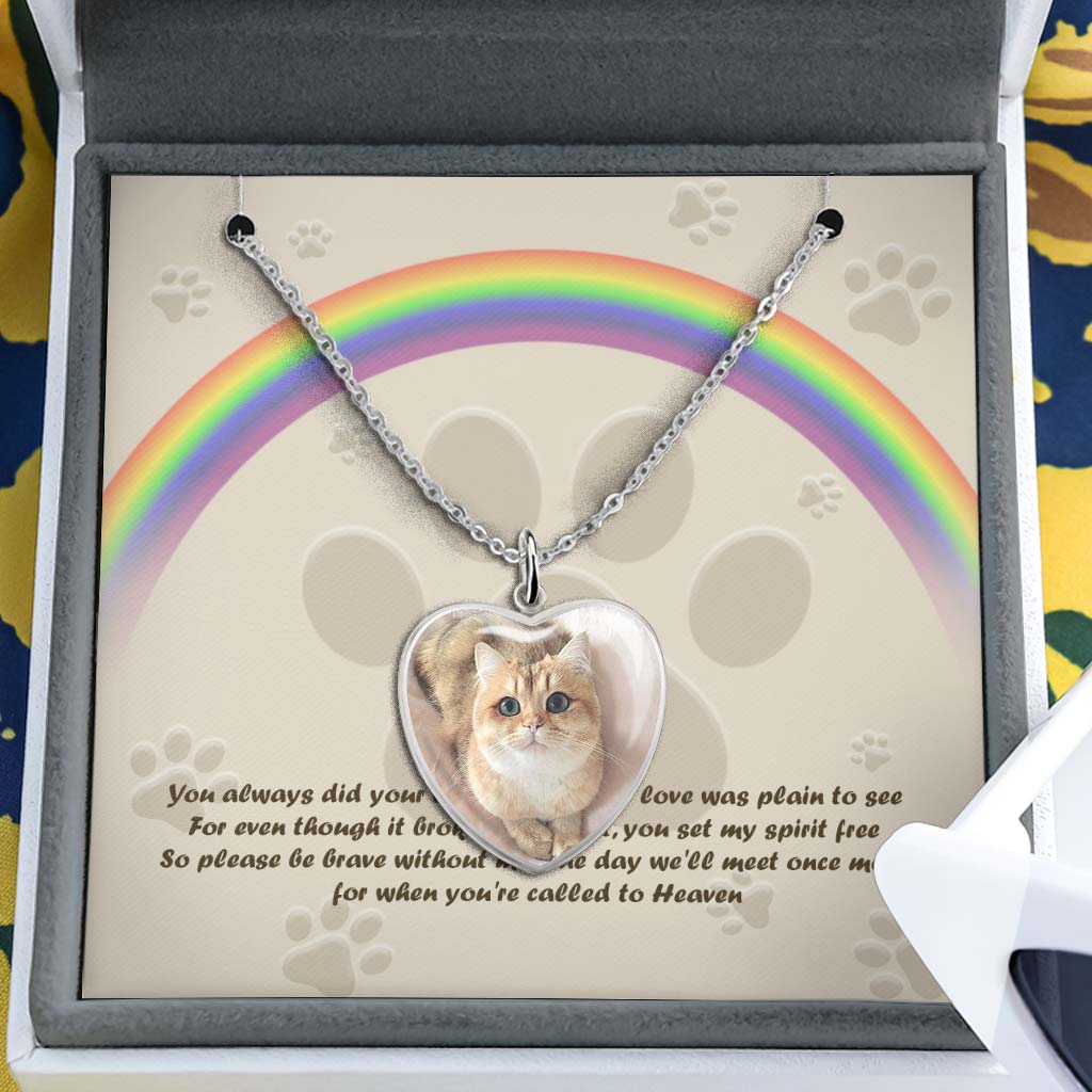 Ne pleure pas pour moi, maman - Collier pendentif chat en forme de cœur personnalisé pour la fête des mères