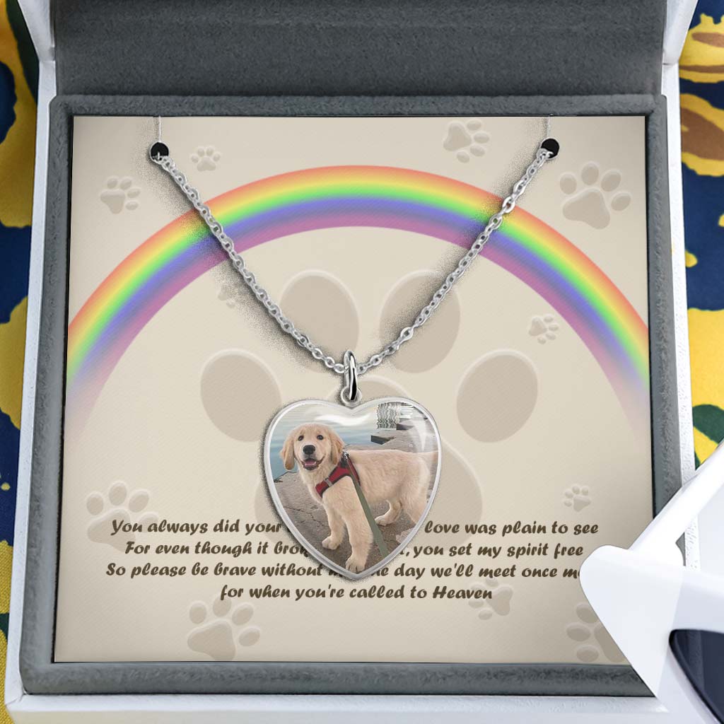 Ne pleure pas pour moi, maman - Collier pendentif cœur de chien personnalisé pour la fête des mères