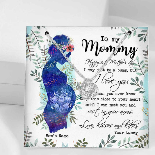 Meaningful 1st Mother's Day Love Knot - Personalized Mother Love Knot Necklace