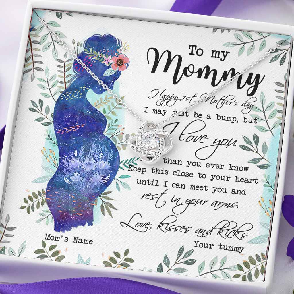 Collier nœud d'amour personnalisé pour la première fête des mères : un cadeau symbolique