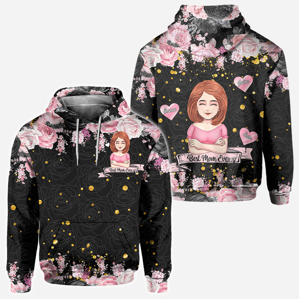 Meilleure maman du monde - T-shirt et sweat à capuche personnalisés pour la fête des mères.