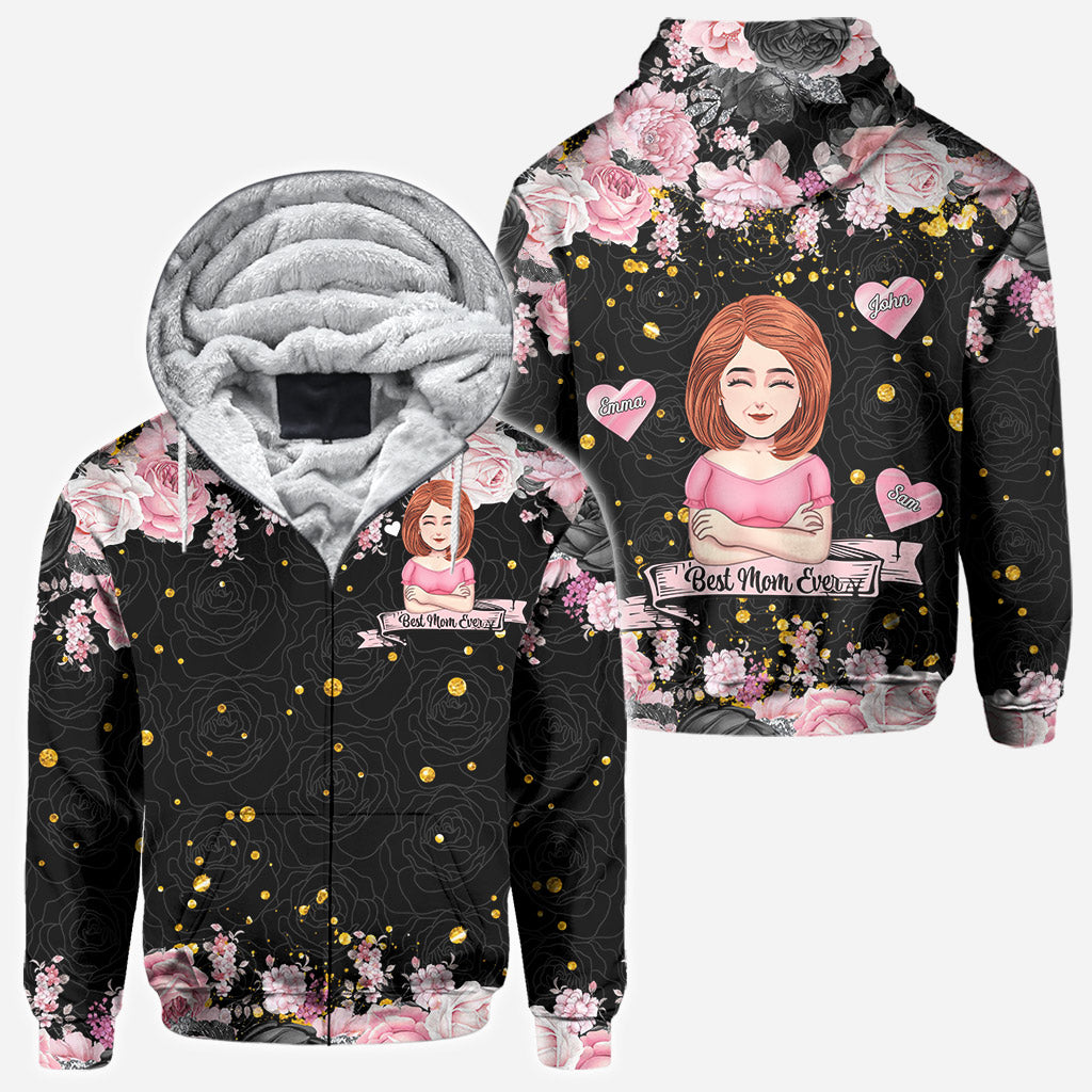 Meilleure maman du monde - T-shirt et sweat à capuche personnalisés pour la fête des mères.