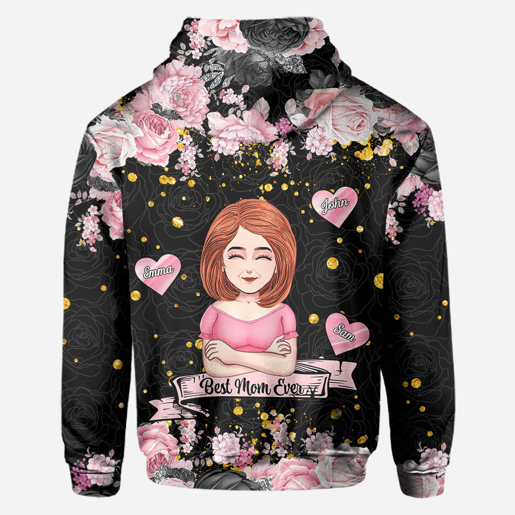 Meilleure maman du monde - T-shirt et sweat à capuche personnalisés pour la fête des mères.