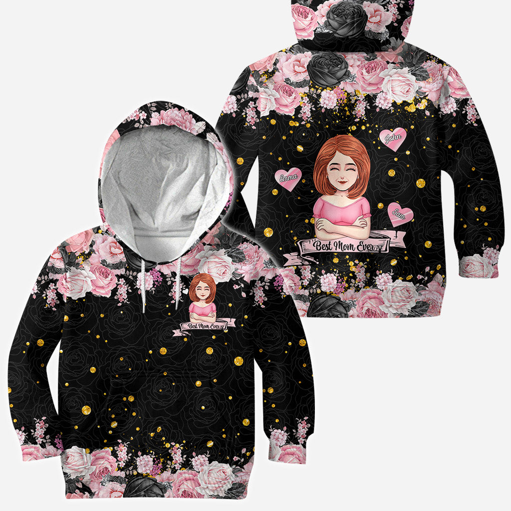 Meilleure maman du monde - T-shirt et sweat à capuche personnalisés pour la fête des mères.