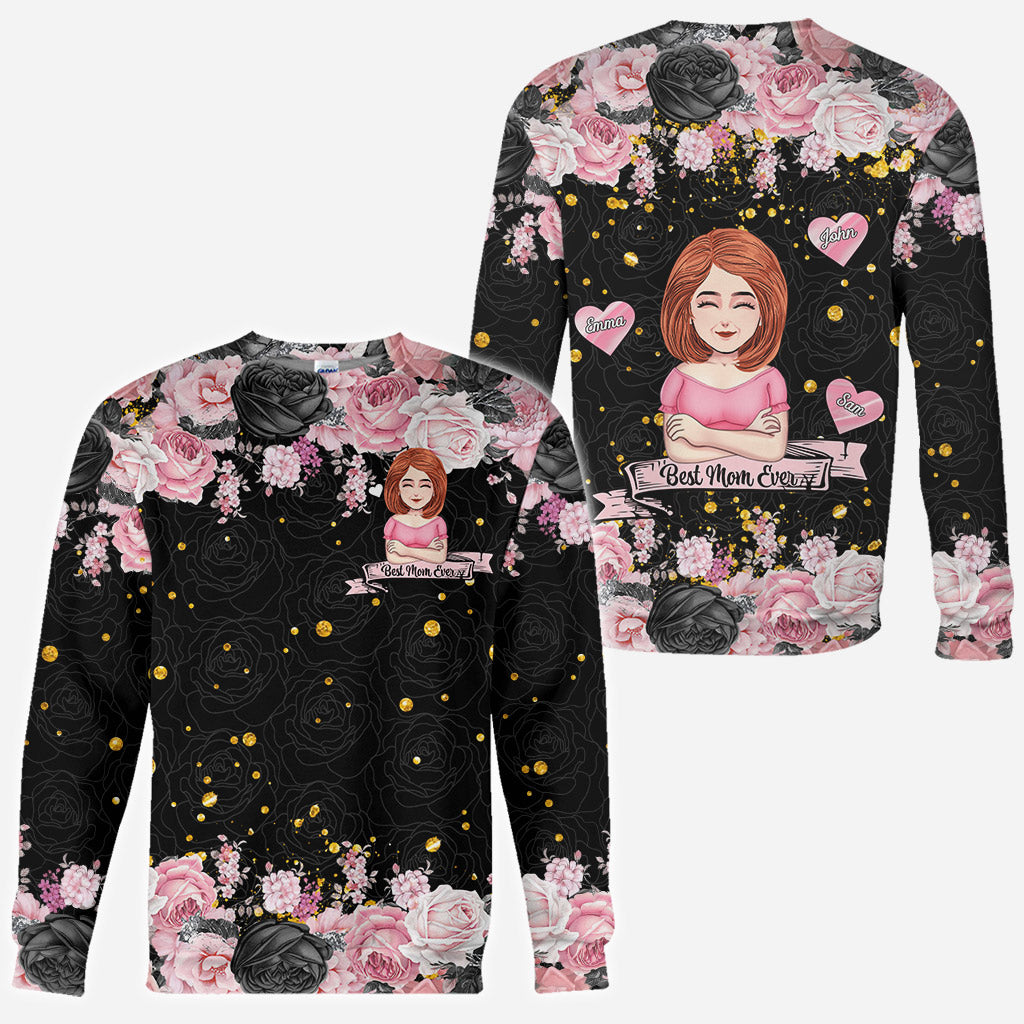 Meilleure maman du monde - T-shirt et sweat à capuche personnalisés pour la fête des mères.