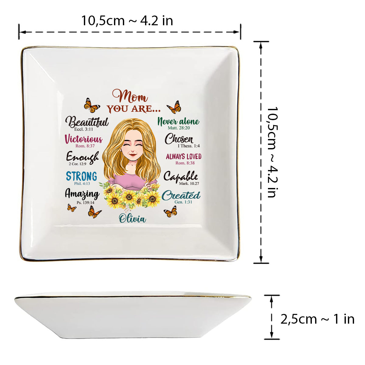 Tu es belle - Porte-bijoux personnalisé pour la fête des mères