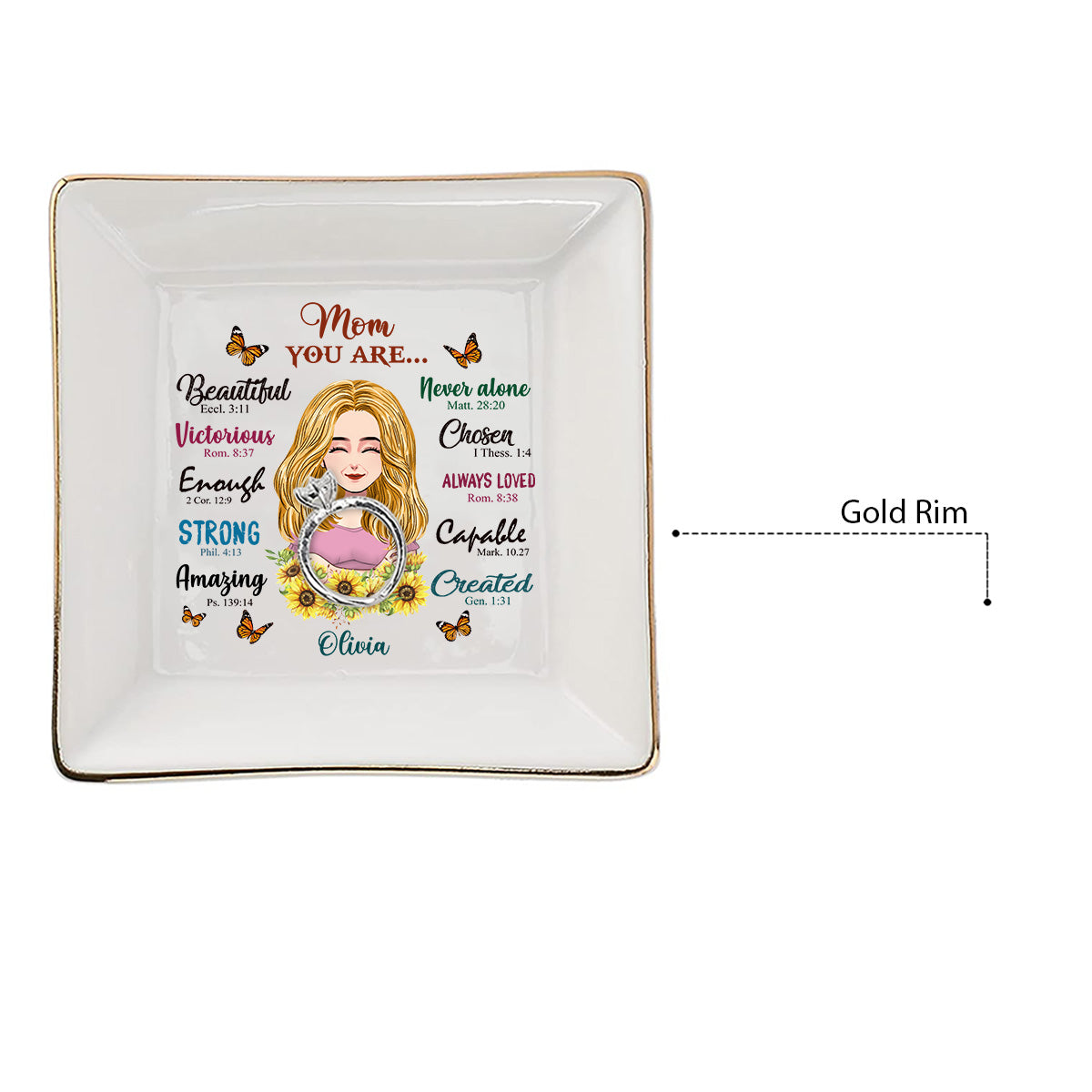 Tu es belle - Porte-bijoux personnalisé pour la fête des mères