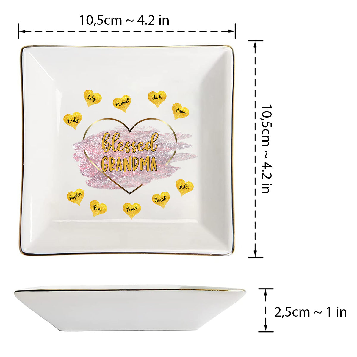 Grand-mère bénie - Cadeau pour maman, grand-mère - Porte-bijoux personnalisé