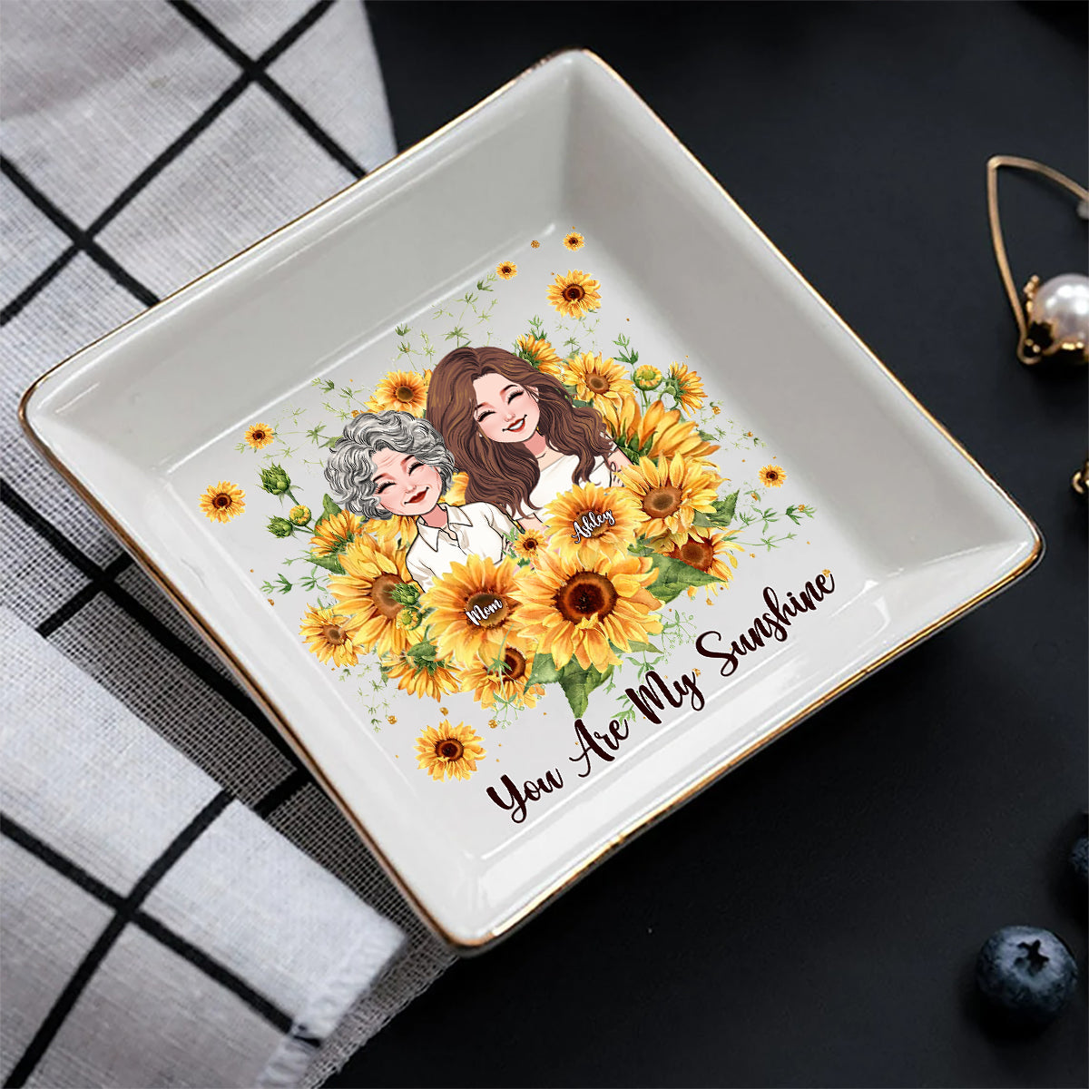 You Are My Sunshine - Personalized Mother's Day Mother Jewelry Dish