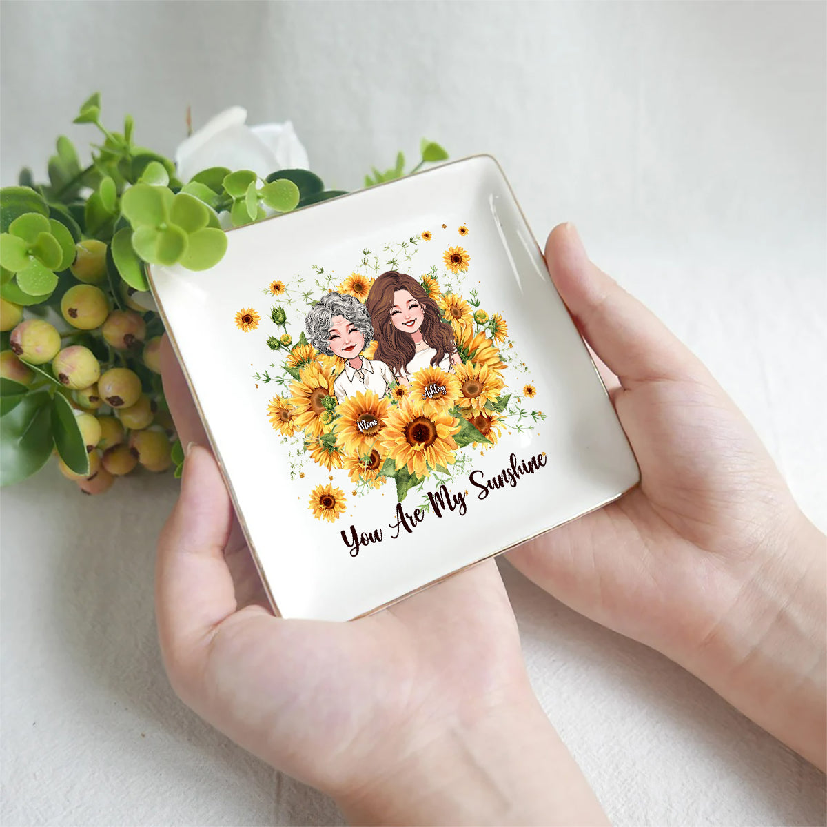 You Are My Sunshine - Personalized Mother's Day Mother Jewelry Dish