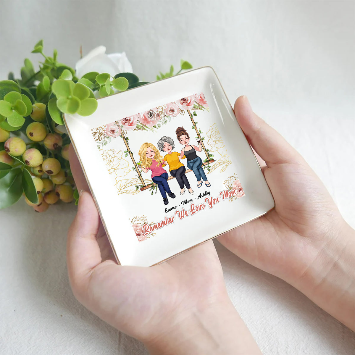 Souviens-toi que je t'aime, maman - Porte-bijoux personnalisé pour la fête des mères