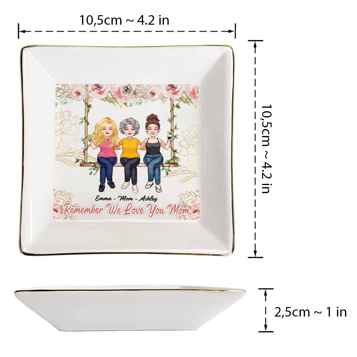 Souviens-toi que je t'aime, maman - Porte-bijoux personnalisé pour la fête des mères