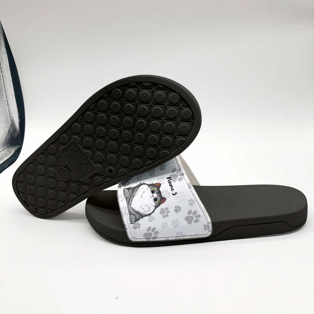 J'adore les chats - Sandales à enfiler personnalisées