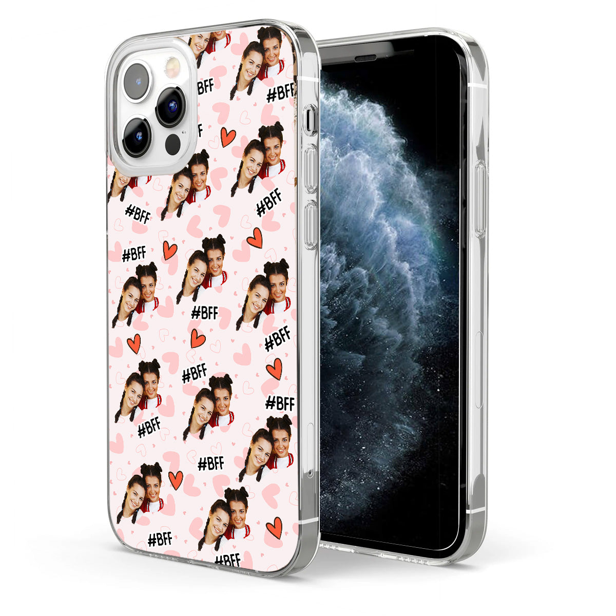 Meilleures amies pour toujours - Coque de téléphone transparente personnalisée pour meilleure amie