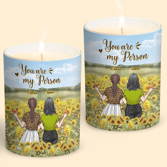 You Are My Person - Personalized Bestie Candle With Wooden Lid