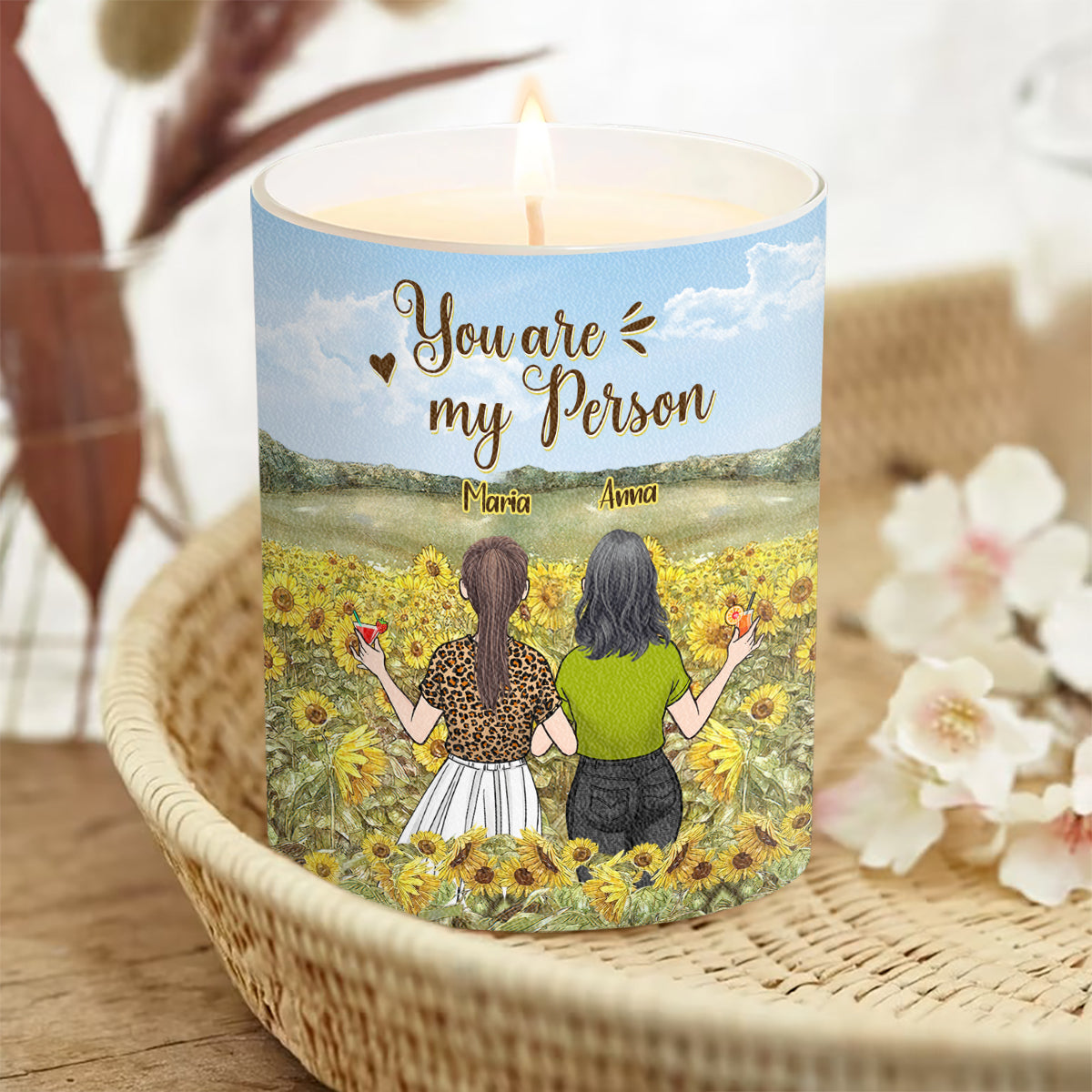 You Are My Person - Personalized Bestie Candle With Wooden Lid