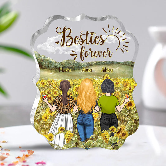 Meilleure amie pour toujours - Cadeau pour sa meilleure amie - Plaque acrylique personnalisée.