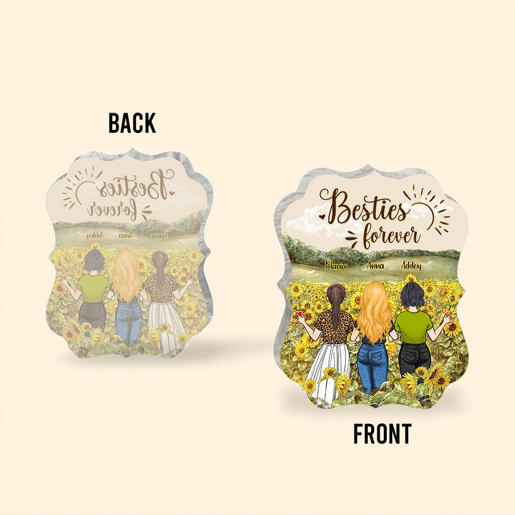 Meilleure amie pour toujours - Cadeau pour sa meilleure amie - Plaque acrylique personnalisée.