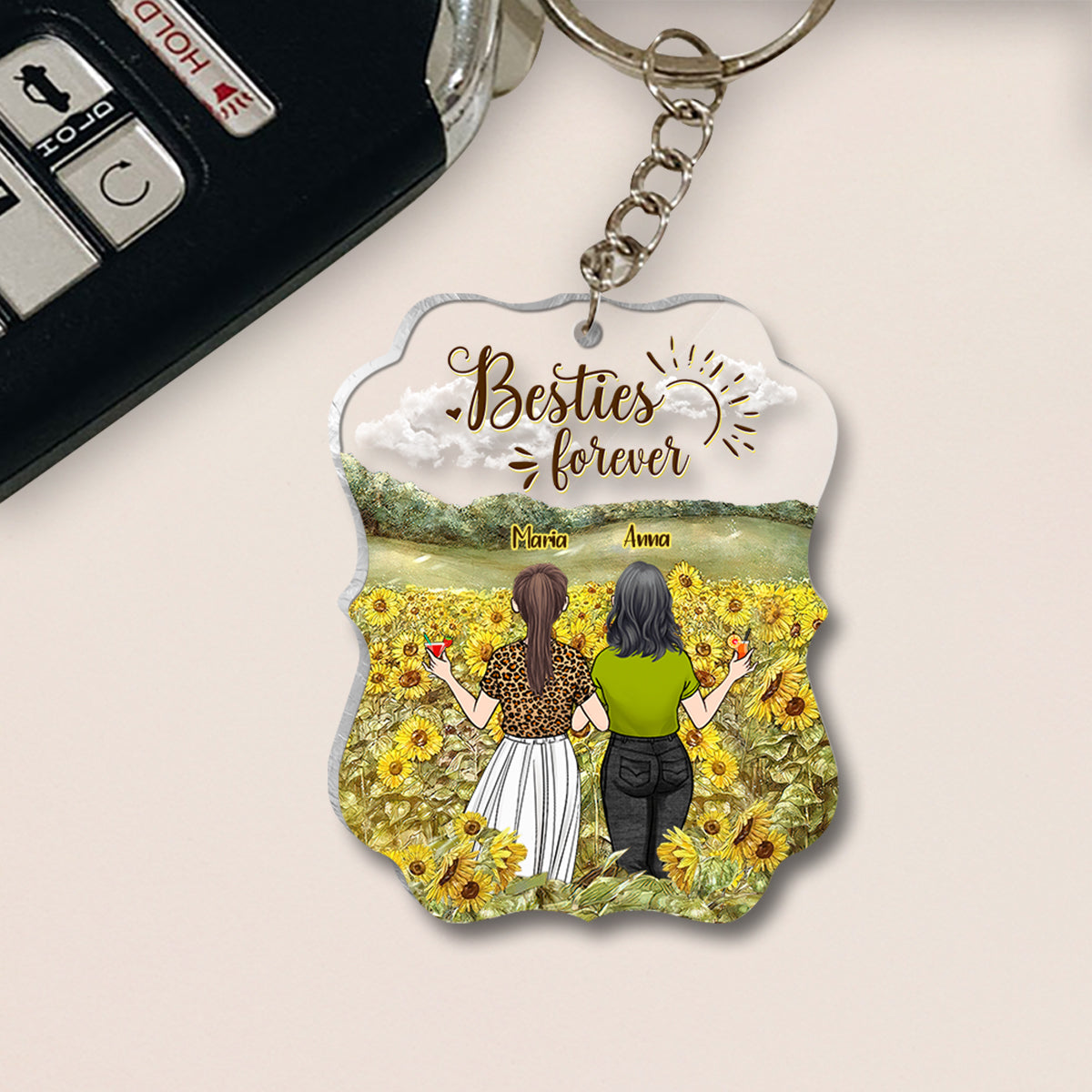 Bestie Forever - Bestie gift for sister - Personalized Keychain