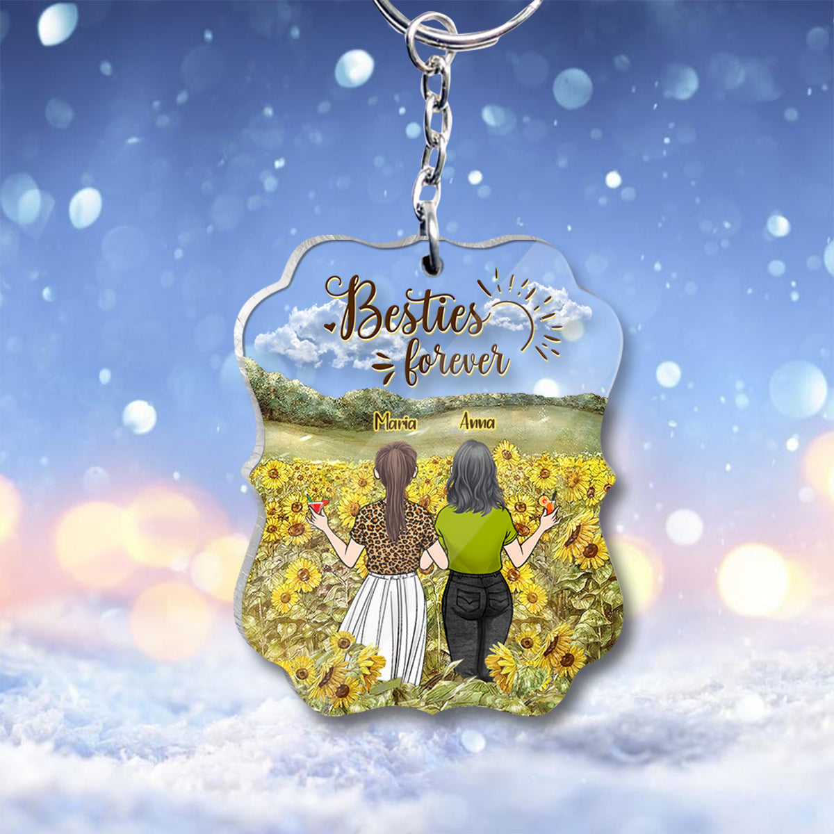 Bestie Forever - Bestie gift for sister - Personalized Keychain