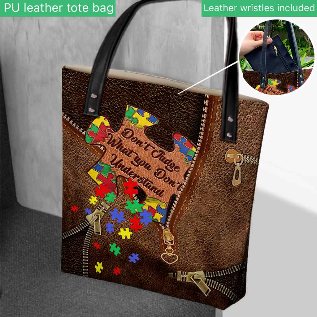 Ne jugez pas ce que vous ne comprenez pas - Sac fourre-tout de sensibilisation à l'autisme 062021