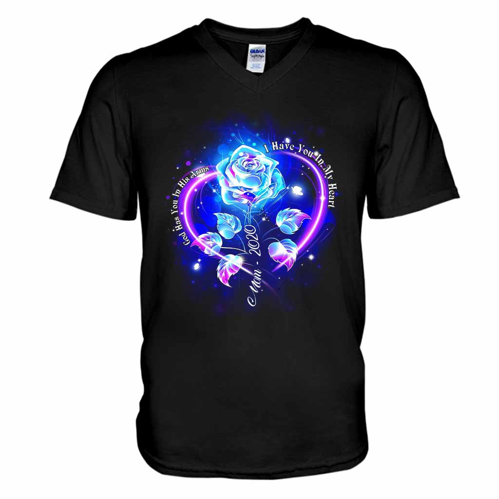 Dieu te tient dans ses bras, je te porte dans mon cœur - T-shirt et sweat à capuche personnalisés en hommage