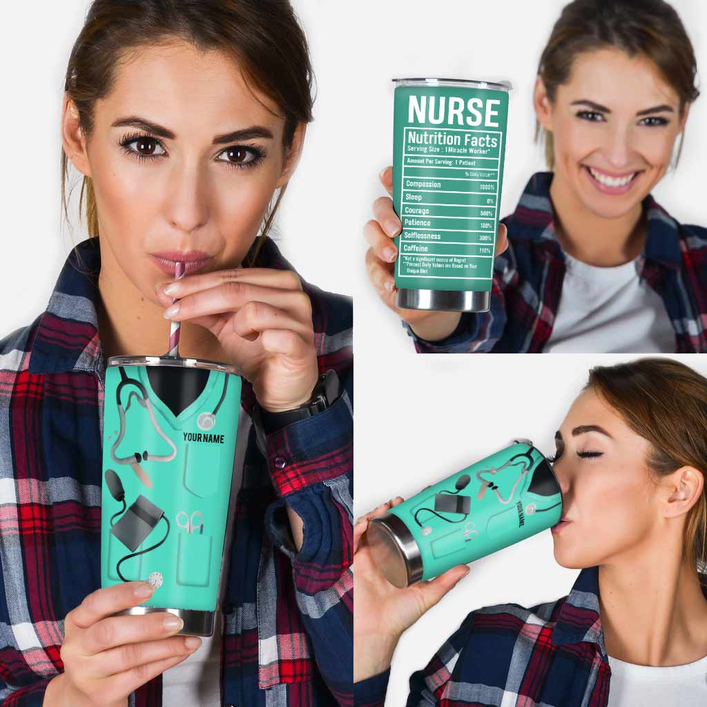 Gobelet personnalisé avec informations nutritionnelles pour infirmières 062021
