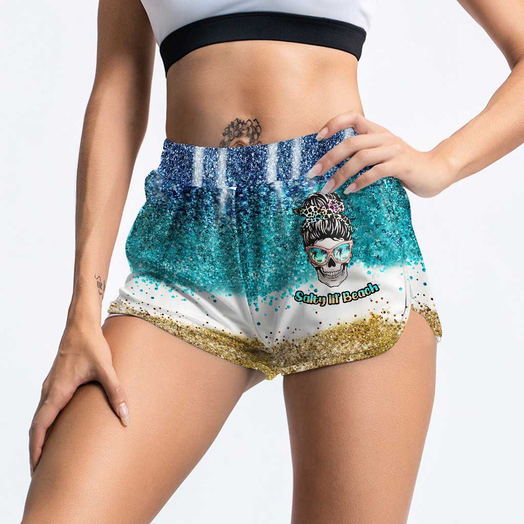 Salty Lil' Beach - Personalized Sea Lover Hollow Tank Top and Women Shorts