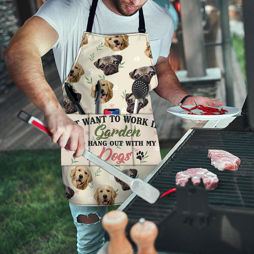 I Just Want To Work In My Garden And Hang Out - Personalized Gardening Apron