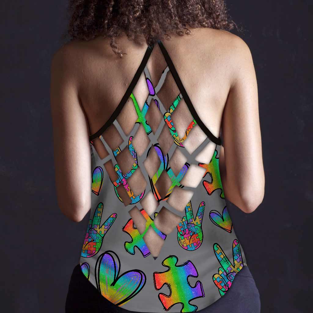 Débardeur croisé pour la sensibilisation à l'autisme - Maman