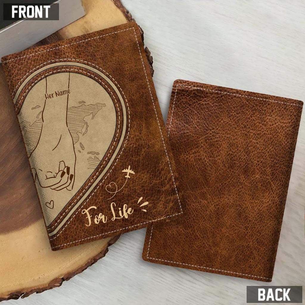 Partenaires de voyage pour la vie - Porte-passeport personnalisé pour couple
