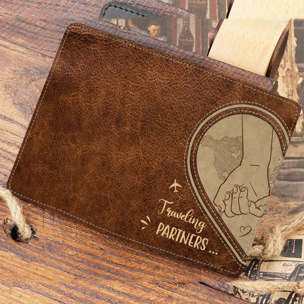 Partenaires de voyage pour la vie - Porte-passeport personnalisé pour couple