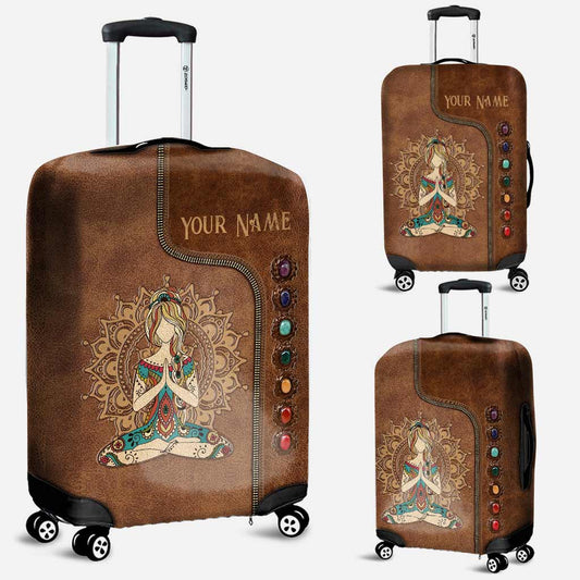 L'aventure commence - Housse de valise de yoga personnalisée avec imprimé motif cuir