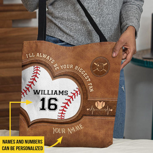 Je serai toujours ton plus grand fan - Sac fourre-tout de baseball personnalisé