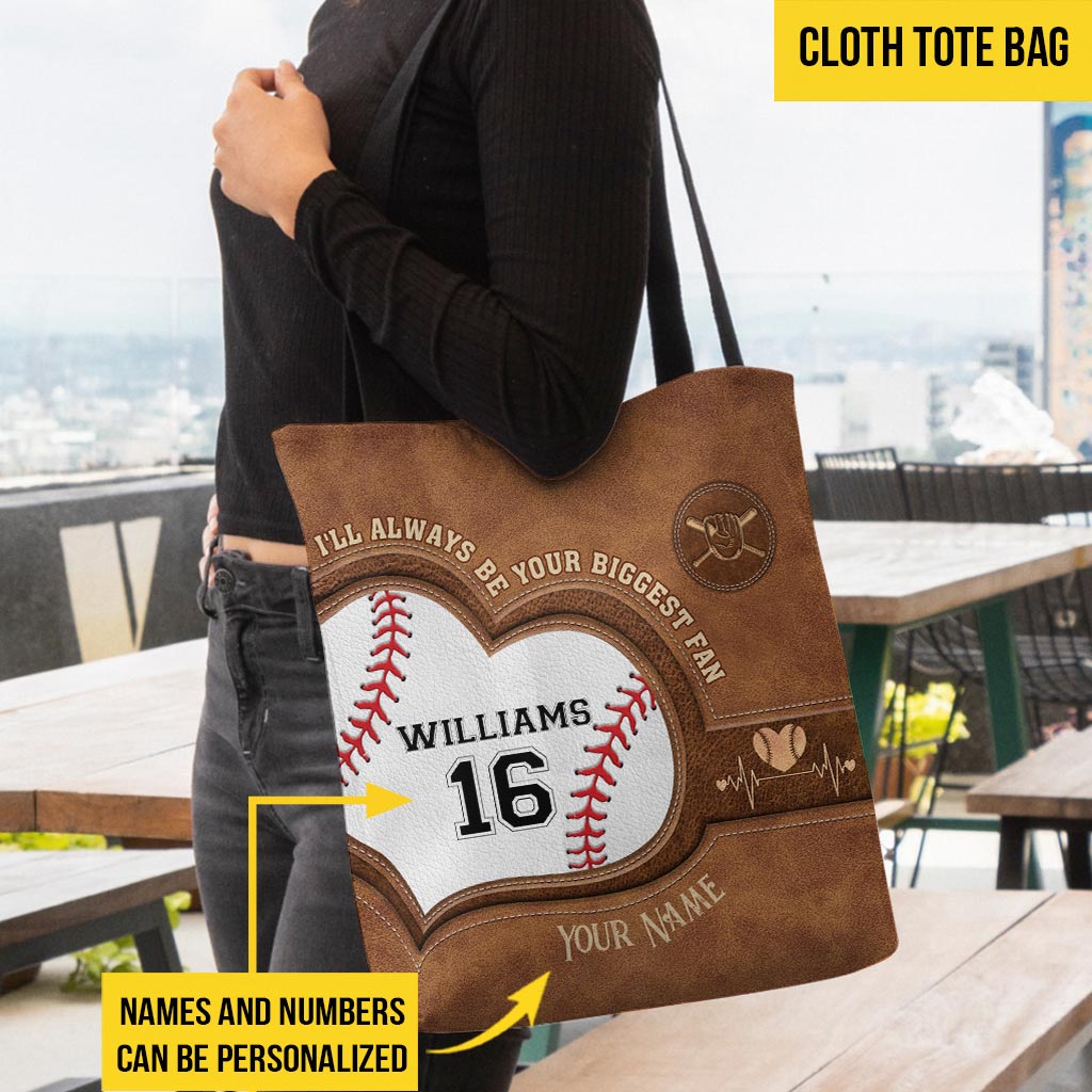 Je serai toujours ton plus grand fan - Sac fourre-tout de baseball personnalisé