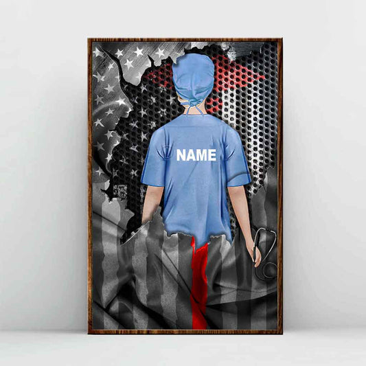 Drapeau d'honneur pour les infirmières - Affiche personnalisée pour infirmières avec motif imprimé