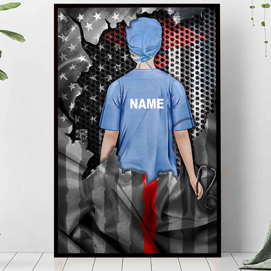 Drapeau d'honneur pour les infirmières - Affiche personnalisée pour infirmières avec motif imprimé