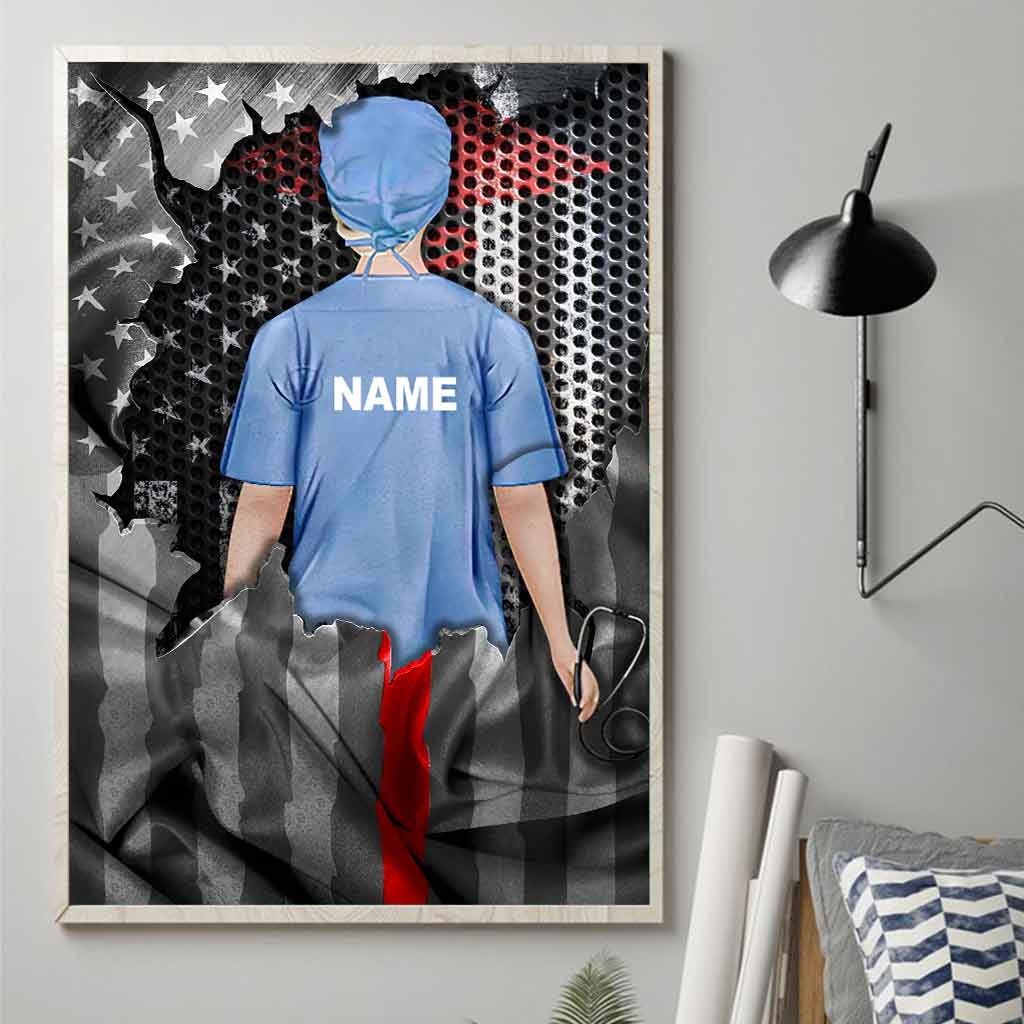 Drapeau d'honneur pour les infirmières - Affiche personnalisée pour infirmières avec motif imprimé