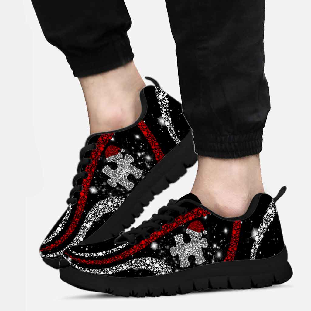 Bonnet de Noël puzzle - Baskets de sensibilisation à l'autisme avec motif imprimé 3D