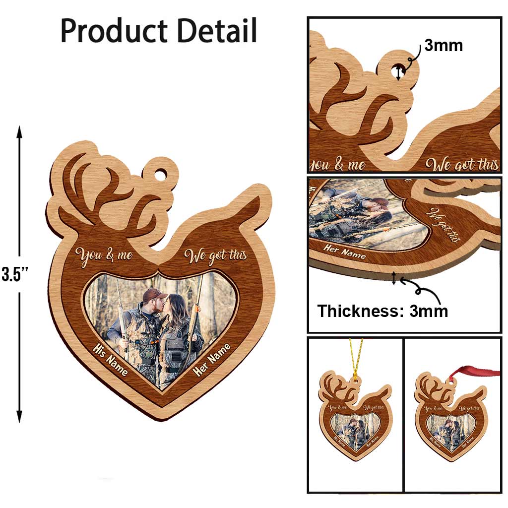 Toi et moi, on gère ! - Ornement de Noël personnalisé sur le thème de la chasse (Impression recto verso)