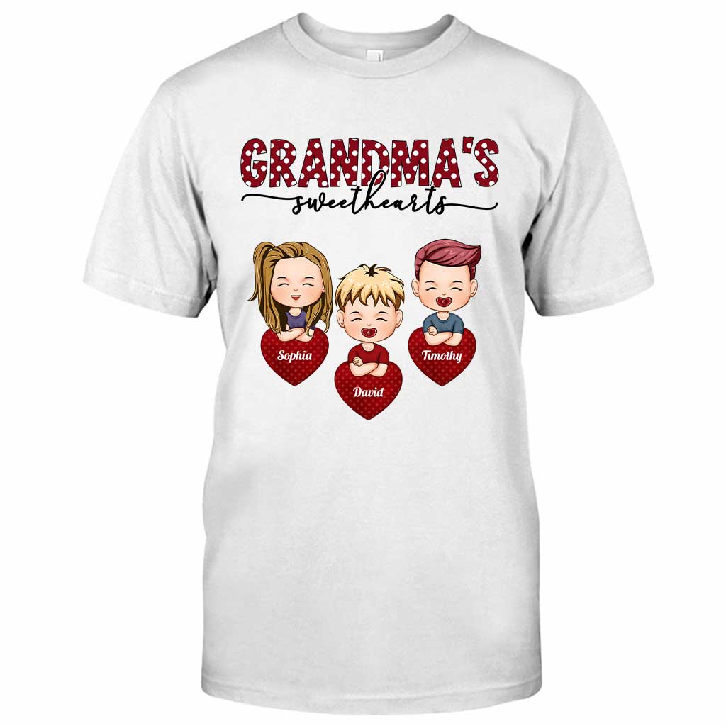 Les amoureux de grand-mère - T-shirt et sweat à capuche personnalisés pour la Saint-Valentin.